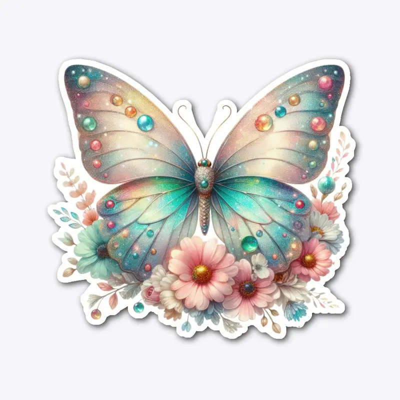 Retro Glitter Butterfly